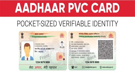 aadhar smart card online pvc|aadhaar card online order.